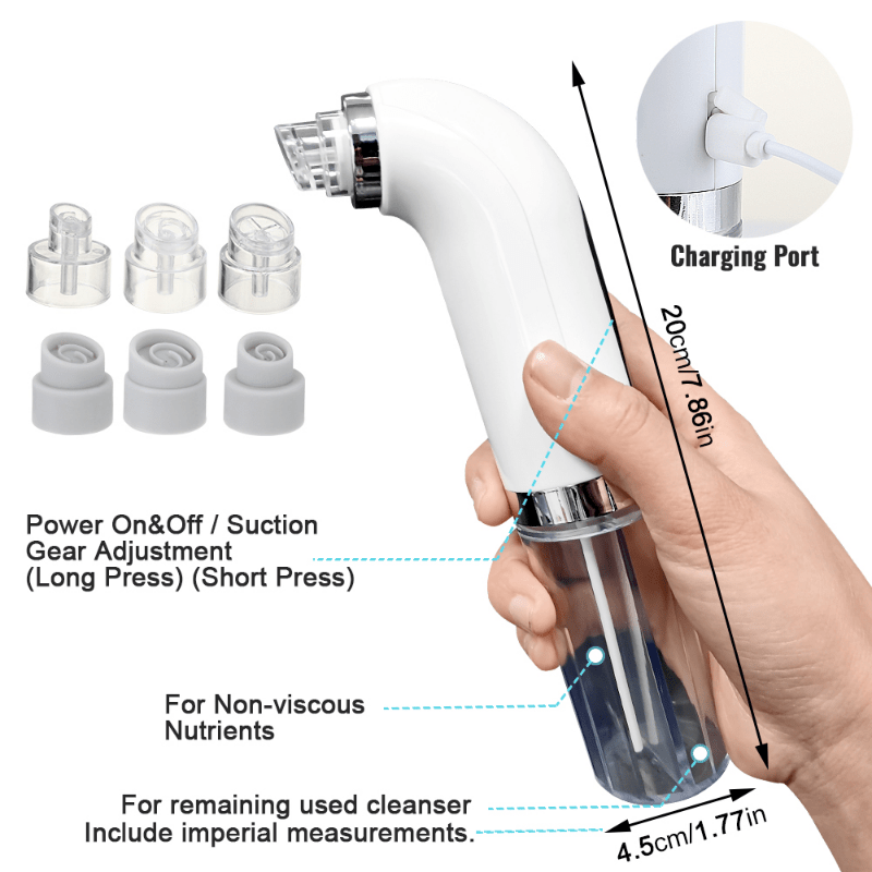 USB Rechargeable Pore Vacuum Facial Cleaner