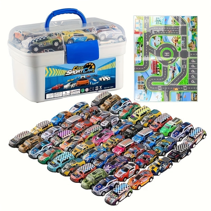 50-Piece Diecast Toy Cars Set