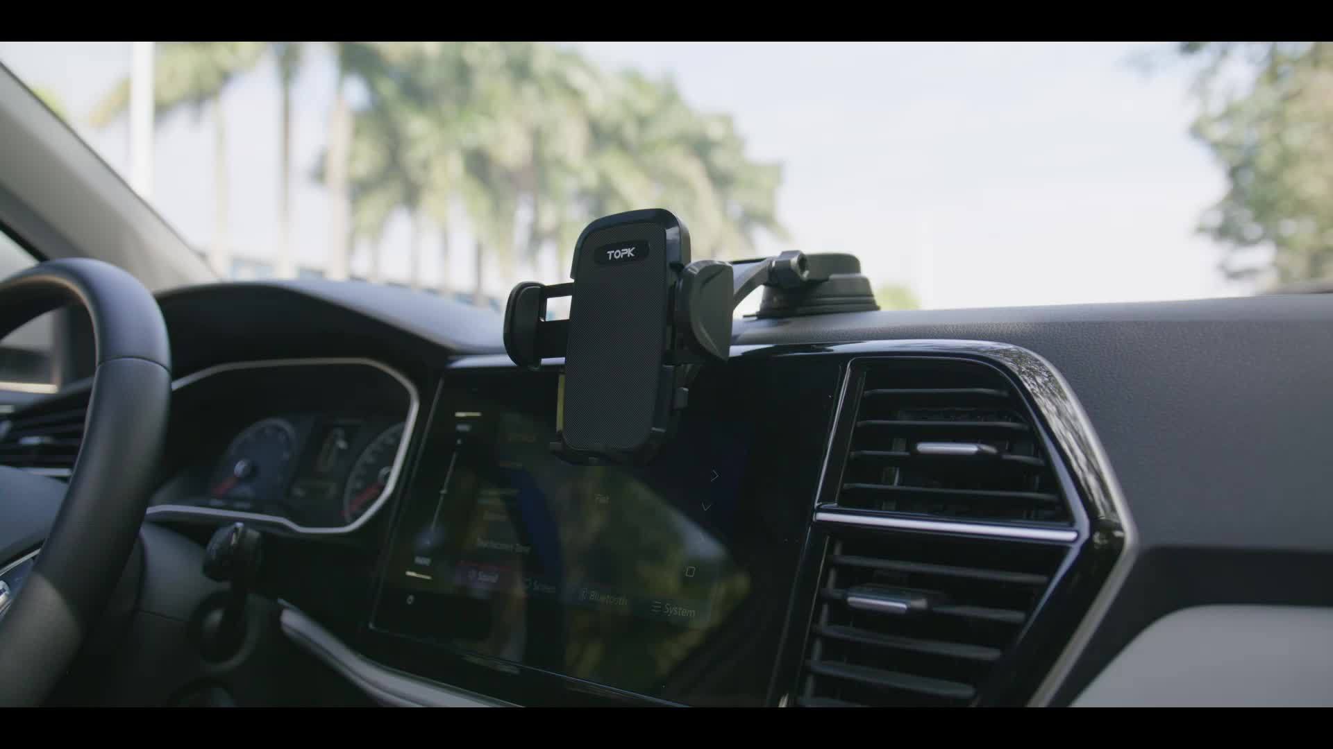 Upgraded Handsfree Car Phone Holder Mount