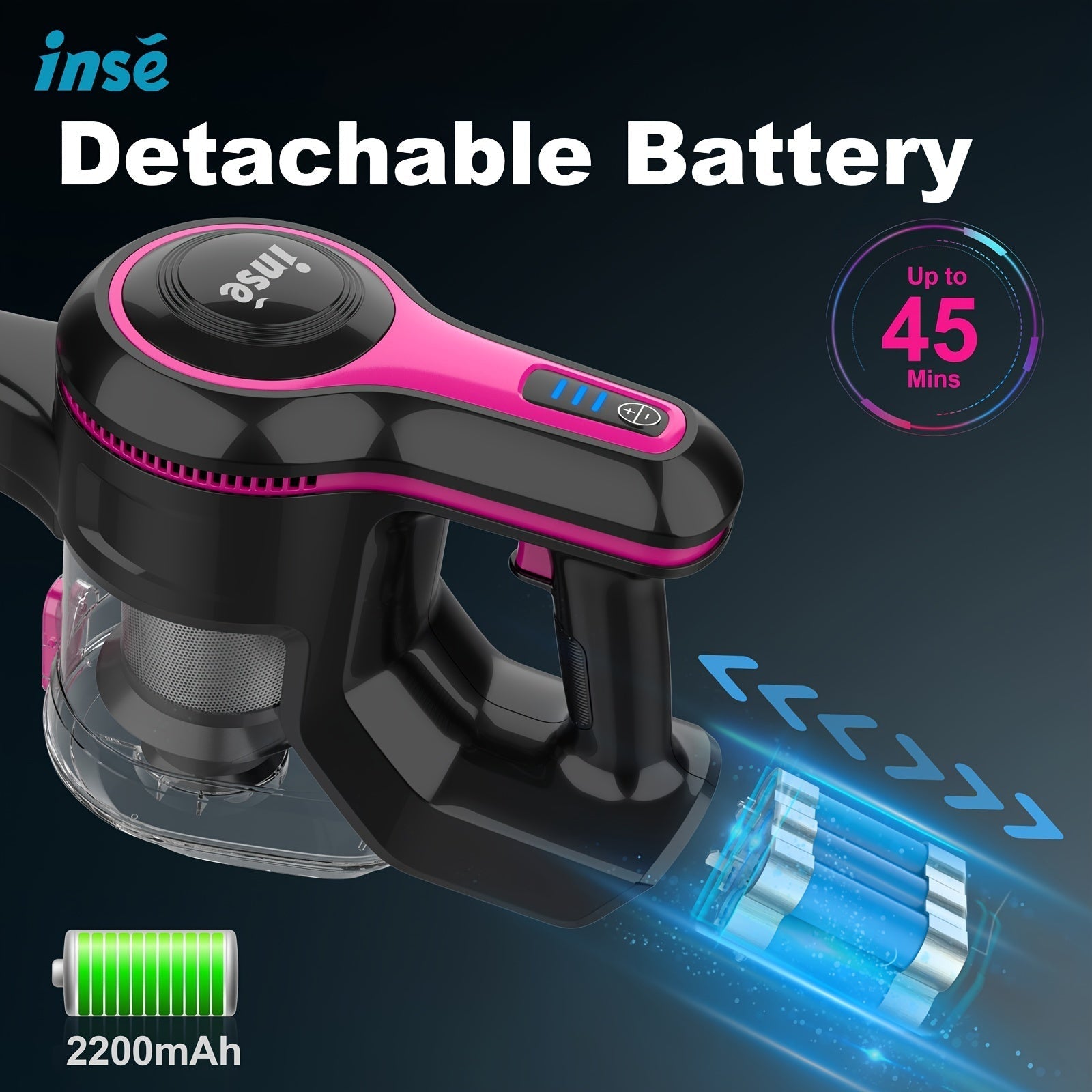 INSE N5 Vacuum Cleaners For Home Cordless
