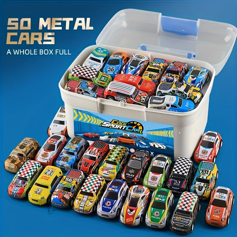 50-Piece Diecast Toy Cars Set