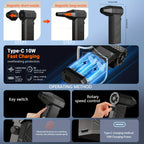 400000 Cordless Electric Compressed Air Duster | Mini Turbine Fan