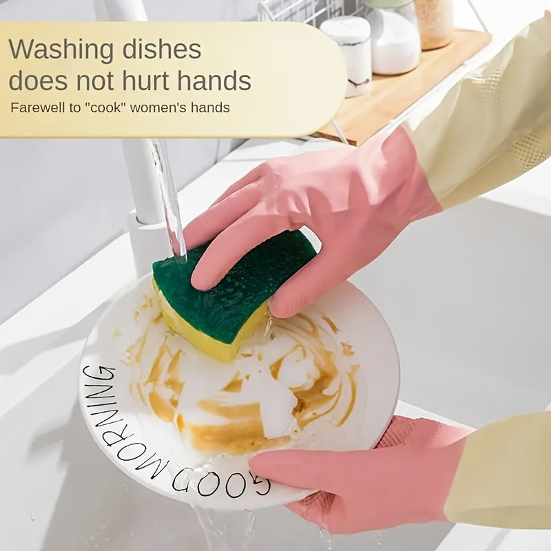 3 Pairs Waterproof Latex Kitchen Gloves