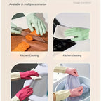 3 Pairs Waterproof Latex Kitchen Gloves