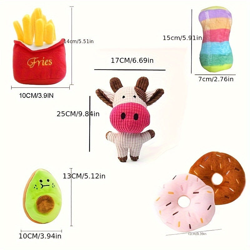 15pcs Cuddle Paws Cartoon Plush Dog Toy Set