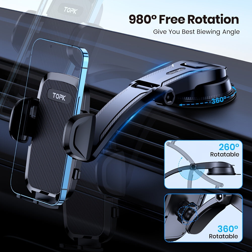 Upgraded Handsfree Car Phone Holder Mount